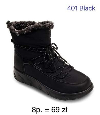 Botki damskie   7A401.BLACK  (36/41,8par)