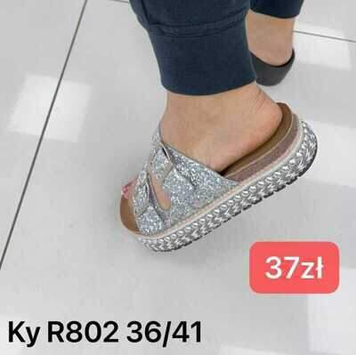 Klapki damskie 7AKYR802.SILVER (36/41,12par)