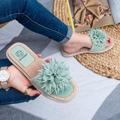 Klapki damskie 7ABJ560.GREEN (36/41,12par)