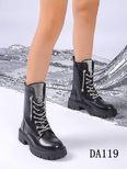 Botki damskie ocieplane DA119.BLACK (36/41,12par)
