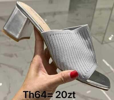 Klapki damskie 7ATH64.SILVER (36/41,12par)