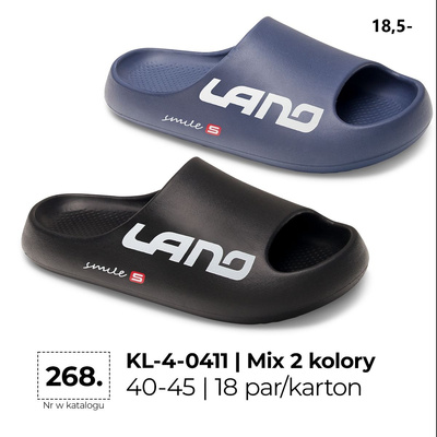 Klapki męskie 4-0411.MIX (40/45,18par)