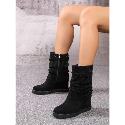 Botki damskie ocieplane  7ANS360.BLACK   (36/41,12par)