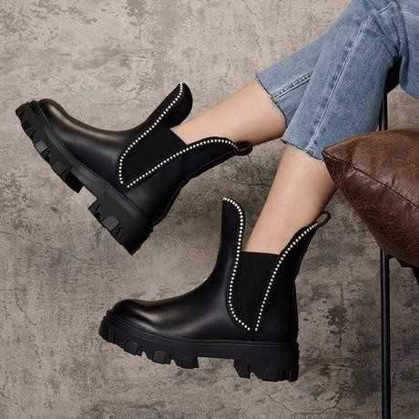 Botki damskie 7A6463.BLACK Lekkoocieplane (36/41,12par)
