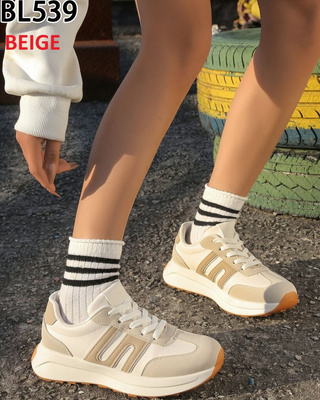 Buty sportowe damskie BL539.BEIGE (36/41,12par)