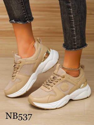 Buty sportowe damskie 7ANB537.KHAKI (36/41,12par)