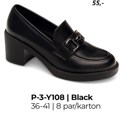 Czółenka damskie 3-Y108.BLACK (36/41,8par)