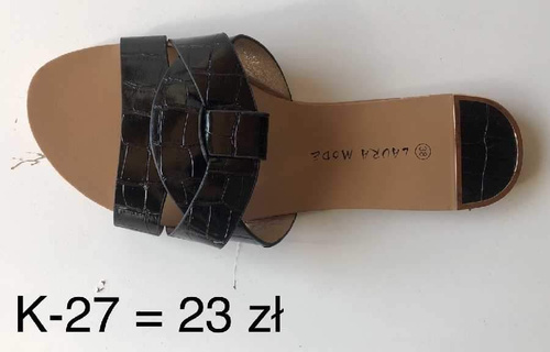 Klapki damskie 7AK-27.BLACK (36/41,12par)