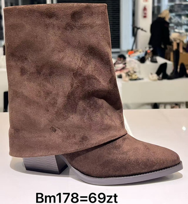 Botki damskie ocieplane BM178.BROWN (36/41,12par)