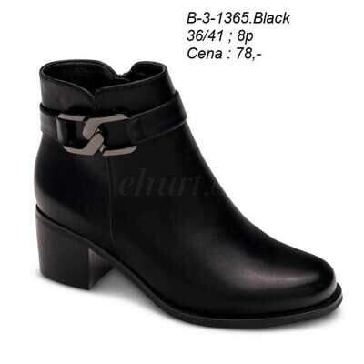 Botki damskie 7AB-3-1365.BLACK (36/41,8par)