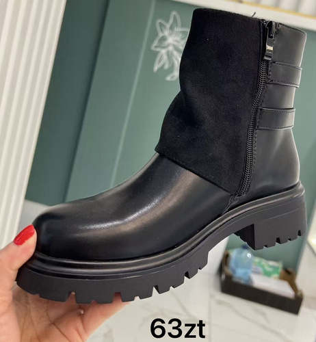 Botki damskie ocieplane 68343.BLACK (36/41,12par)