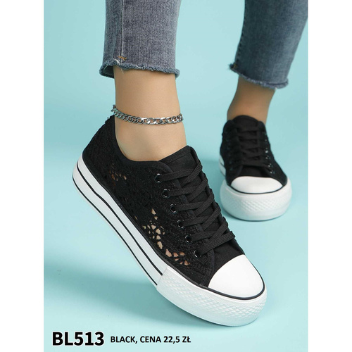 Trampki damskie  BL513.BLACK (36/41,12par)