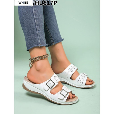 Klapki damskie HU517.WHITE (36/41,12par)
