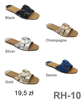 Klapki damskie RH-10.KOLORDOWYBORU (36/41,12par)