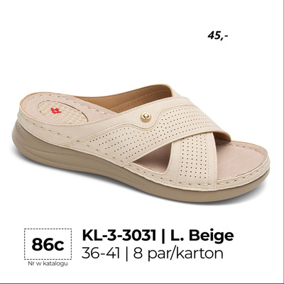 Klapki damskie 3-3031.JBEIGE (36/41,8par)