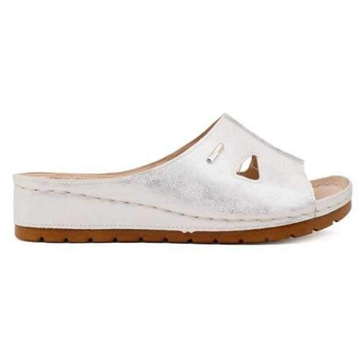 Klapki damskie DE923-7.SILVER (36/41,12par)