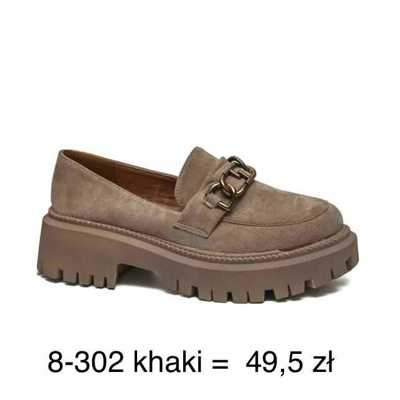 Półbuty damskie 7A8-302.KHAKI (36/41,12par)