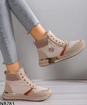 Botki damskie ocieplane  7ANB783.KHAKI  (36/41,12par)