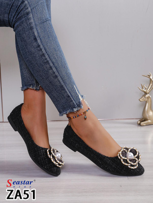 Balerinki damskie ZA51.BLACK (36/41,12par)