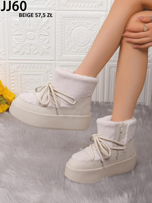 Botki damskie JJ60.BEIGE (36/41,12par)