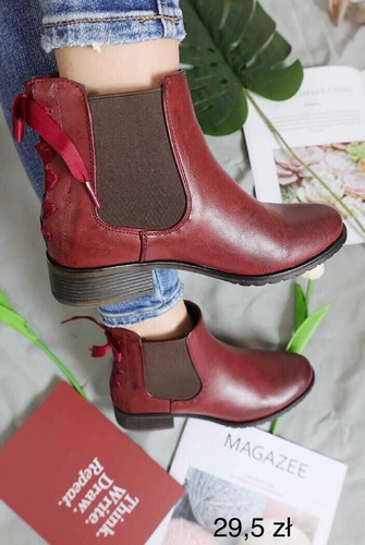 Botki damskie ocieplane 7AF916.RED (36/41,12par)