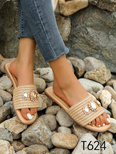 Klapki damskie T624.BEIGE (36/41,12par)