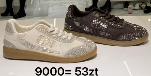 Buty sportowe damskie 9000.BROWN (36/41,12par)