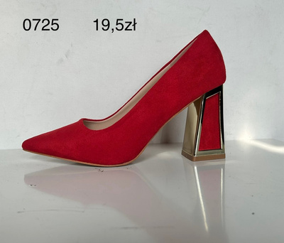 Czółenka damskie 0725.RED (36/41 12par)