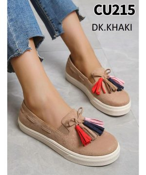 Trampki damskie 7ACU215.KHAKI (36/41,12par)