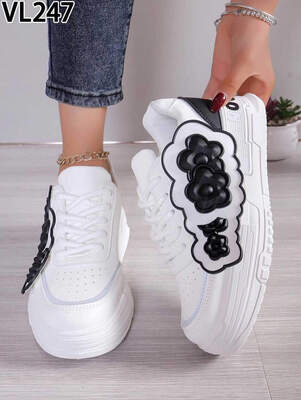 Buty sportowe damskie 7AVL247.WHITE/BLACK (36/41,12par)