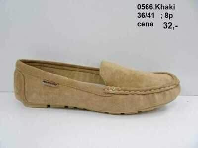 Mokasyny damskie 7A0566.KHAKI (36/41,8par)