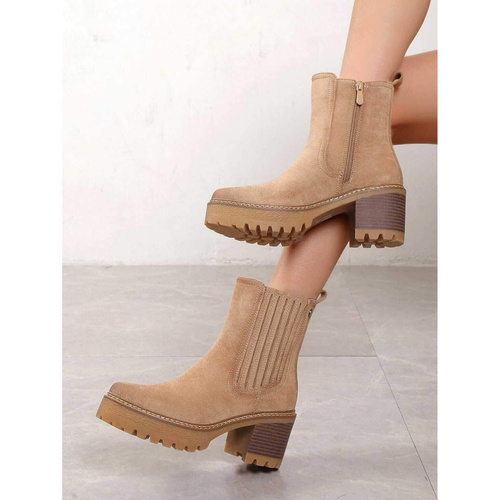 Botki damskie  7AKE218.BEIGE  (36/41,12par)