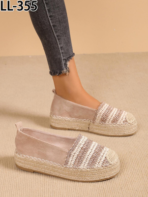 Balerinki damskie LL355.KHAKI (36/41,12par)