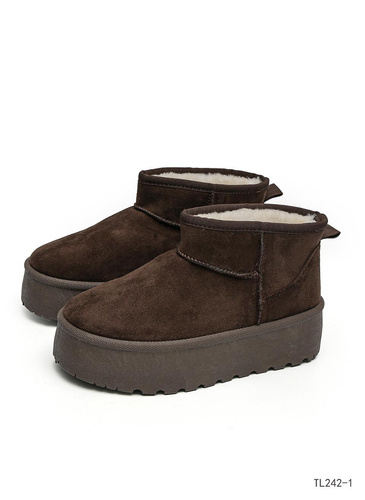 Botki damskie ocieplane TL242-1.BROWN (36/41,12par)