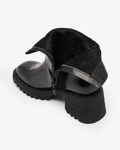 Botki damskie ocieplane M623.BLACK (36/41,12par)