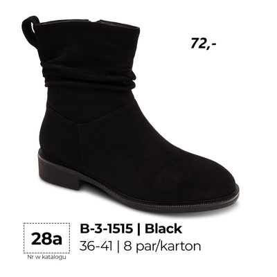 Botki damskie 7AB-3-1515.BLACK (36/41,8par)