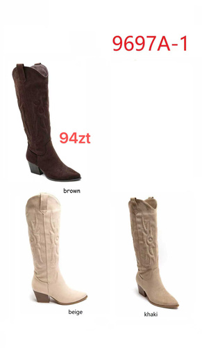 Kozaki damskie 9697A-1.BROWN (36/41,12par)