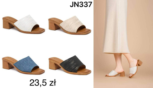 Klapki damskie JN337.KOLORDOWYBORU (36/41,12par)