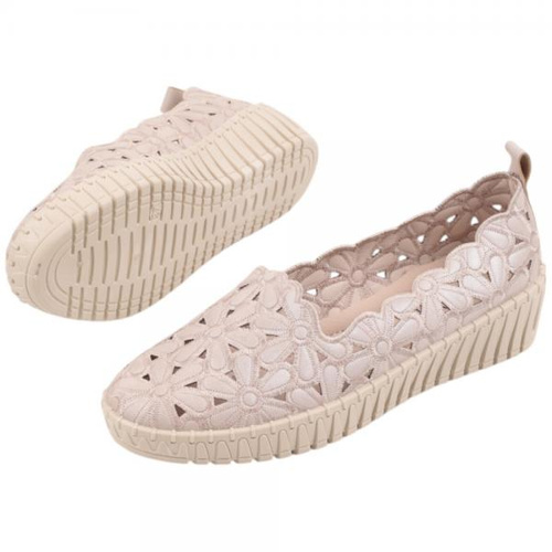 Balerinki damskie F38-12.BEIGE (36/41,12par)