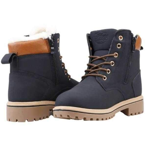 Trzewiki damskie B166-3.NAVY/CAMEL (37/41,8par)