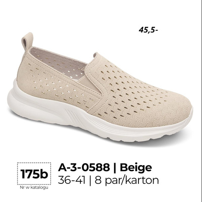 Buty sportowe damskie 3-0588.BEIGE (36/41,8par)