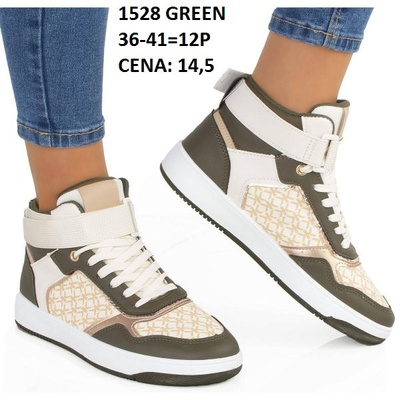 Buty sportowe damskie 1528.GREEN (36/41,12par)