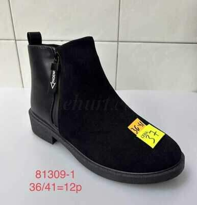 Botki damskie 7A81309-1.BLACK (36/41,12par)