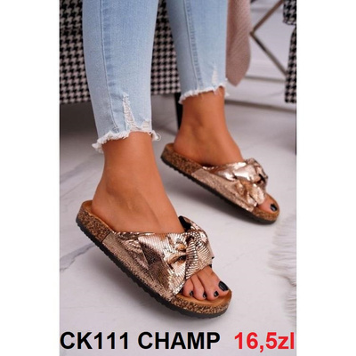 Klapki damskie  CK111.PEWTER (36/41,12par)