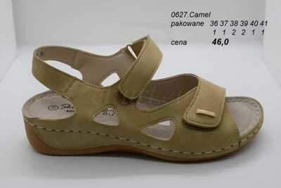 Sandały damskie 7A0627.CAMEL (36/41,8par)
