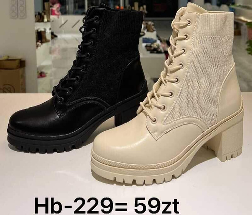 Botki damskie HB-229.BLACK (36/41,12par)