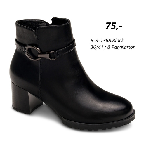 Botki damskie 7AB-3-1368.BLACK (36/41,8par)