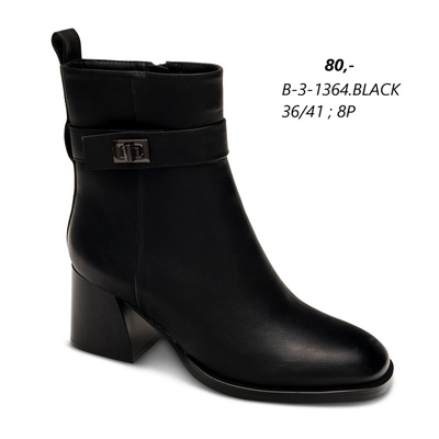 Botki damskie B-3-1364.BLACK (36/41,8par)