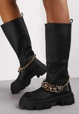 Kozaki damskie F07.BLACK (36/41,12par)