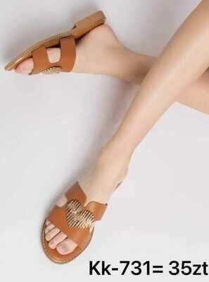 Klapki damskie 7AKK-731.KHAKI (36/41,12par)